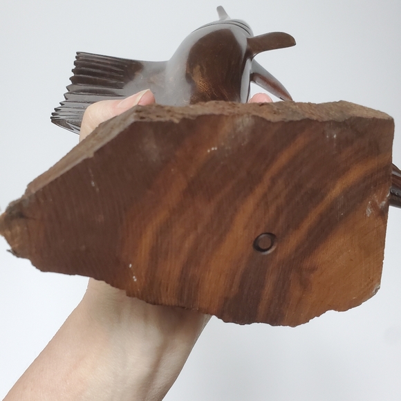 Vintage 15.5" Carved Wooden Ironwood Swordfish Marlin Sailfish Large Sculpture - Picture 6 of 8